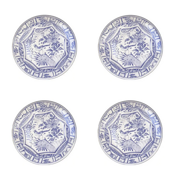 Gien Oiseau Blue Canape Plates